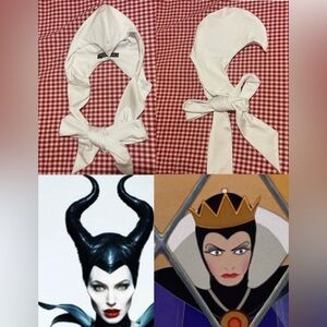 1950’s Inspired Halloween White Costume Devil Pointy Hood, inspired by villains